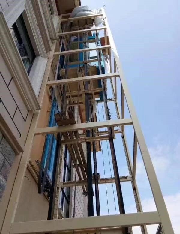 Dựng hố thang máy gia đình bằng khung thép