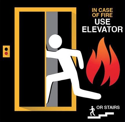 Cần tránh xa thang máy khi có hỏa hoạn