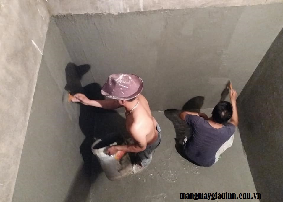 Cách chống thấm cho hố pit thang máy