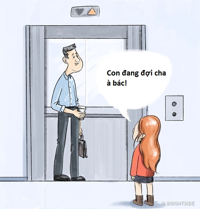 Không để trẻ em sử dụng thang máy với người lạ