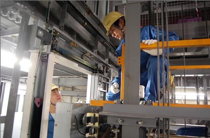 Những bộ phận sản xuất trong nước của thang máy liên doanh